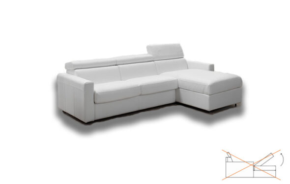 Canapé d'angle convertible cuir MORRIS sans coffre - Altoni Leather