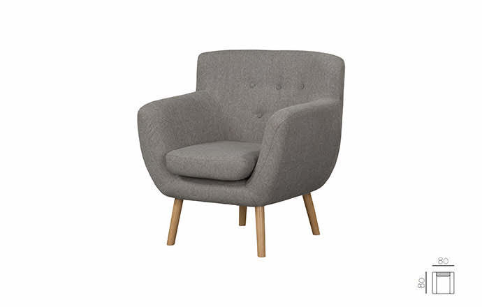 Fauteuil Gris - OSLO by Home Center