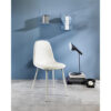 Chaise simili cuir blanc Julia