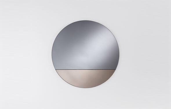 Miroir rond bronze CORD de chez Deknudt
