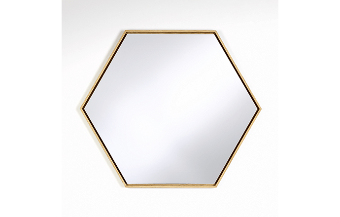 Miroir hexagone bois - Lina