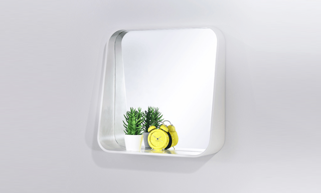 Miroir carré blanc RACK - Decknudt