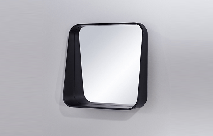 Miroir carré noir RACK - Decknudt