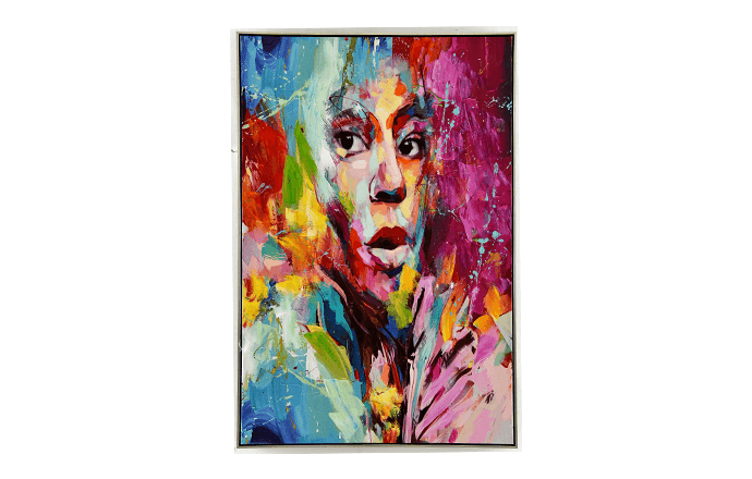 Tableau multicolore visage femme impression sur toile
