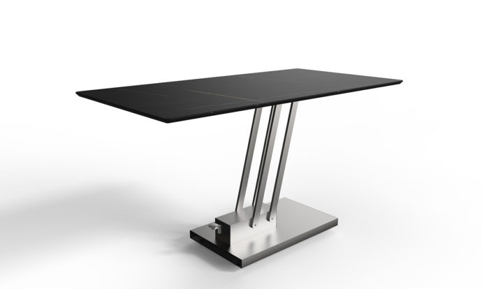 Table relevable céramique marbre noir // BRAVO CERAMIC - EDA Concept