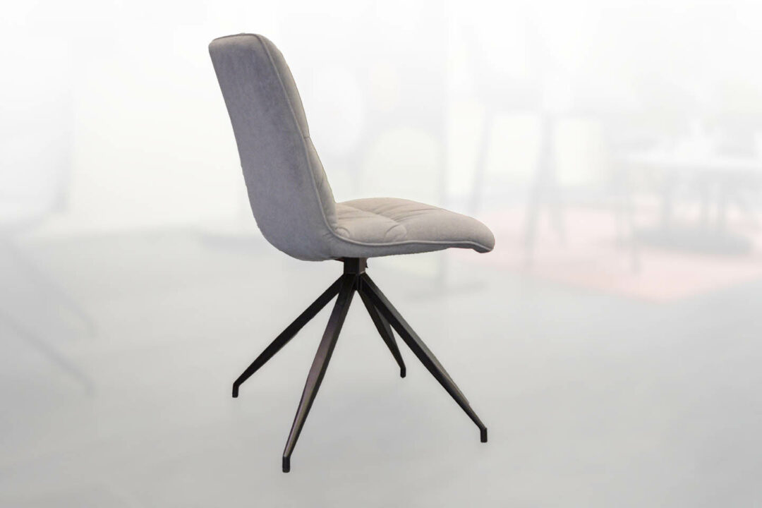 Minn - Lot 3 Chaises tissu gris clair – Image 3