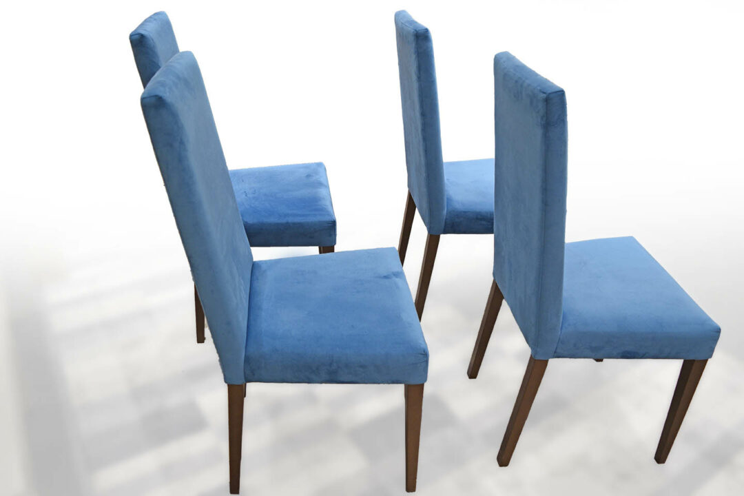 Doux - Lot 4 Chaises velours Paris Ocean – Image 3