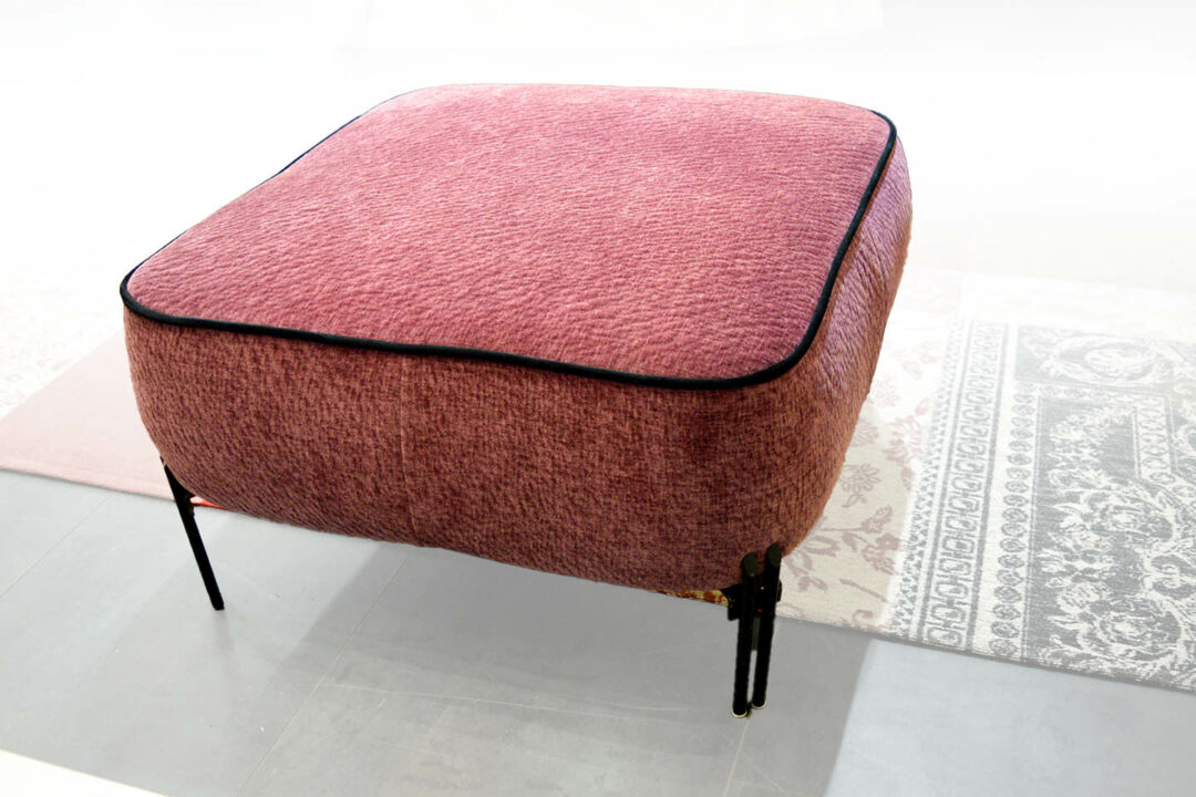 Squar - Pouf tissu violet – Image 2