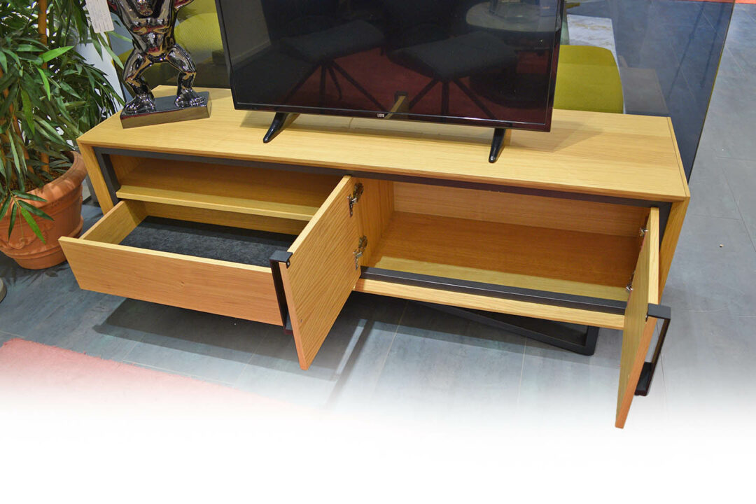 Flor - Meuble TV bois massif placage – Image 3