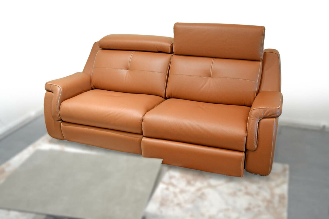 Léopard - Canapé 3PL. cuir 2 Relax élec. – Image 4