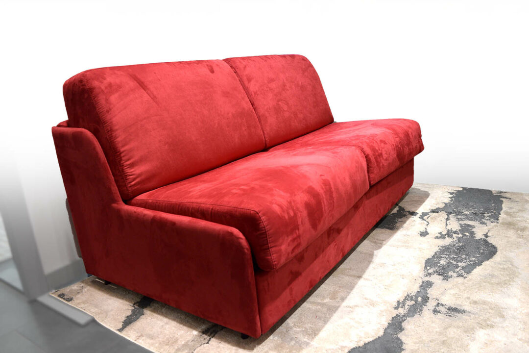 Ruby - Canapé convertible Rapido velours rouge – Image 7