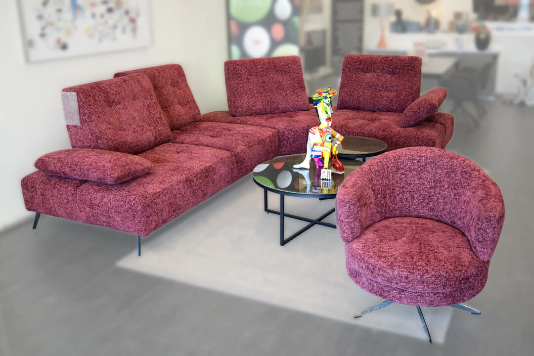 Vinho - Salon d'angle + Fauteuil Cabriolet Pivotant – Image 3