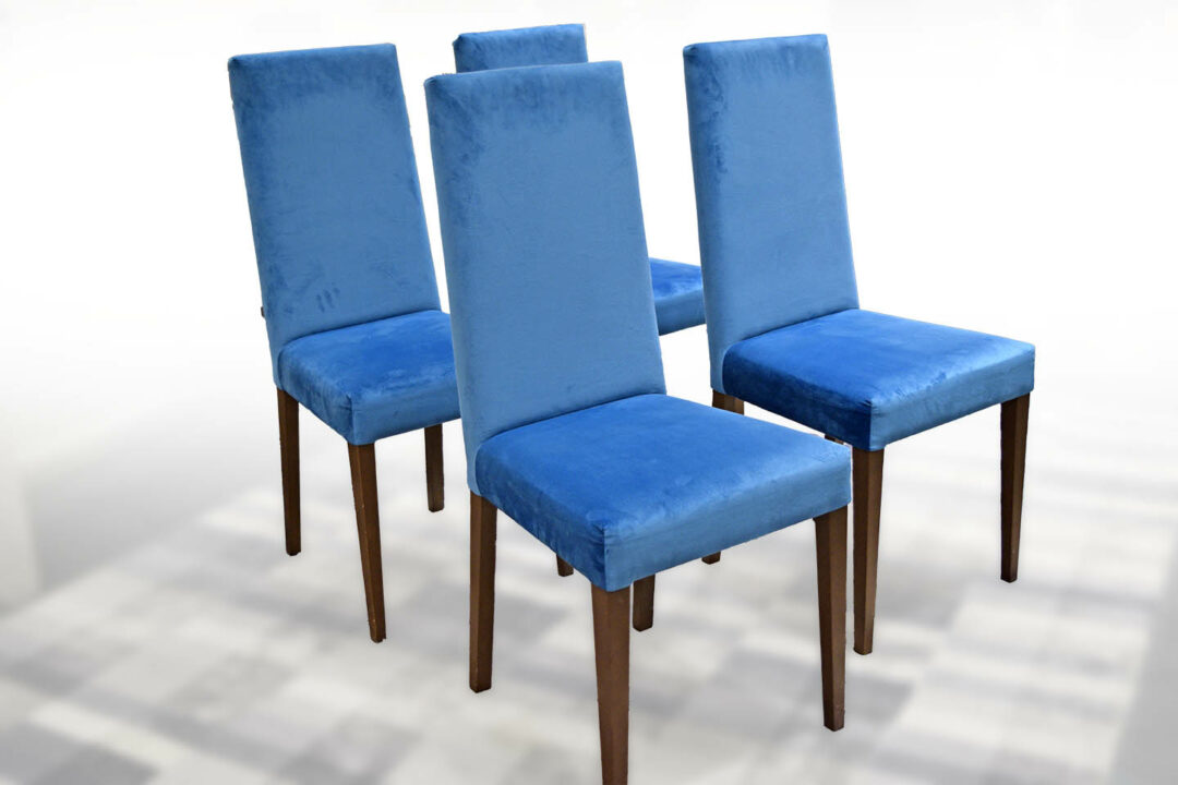 Doux - Lot 4 Chaises velours Paris Ocean – Image 4