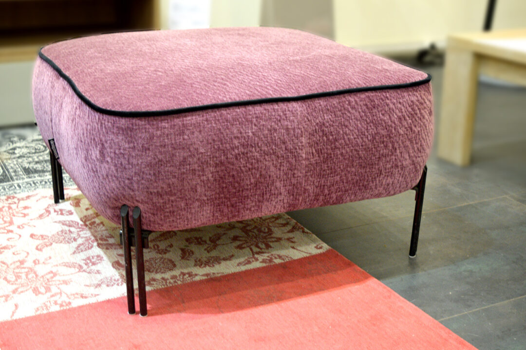 Squar - Pouf tissu violet