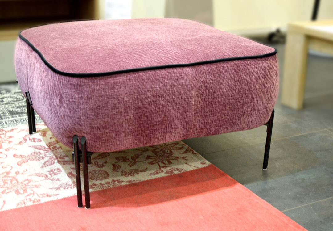 Squar - Pouf tissu violet
