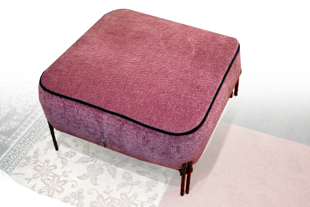 Squar - Pouf tissu violet – Image 3