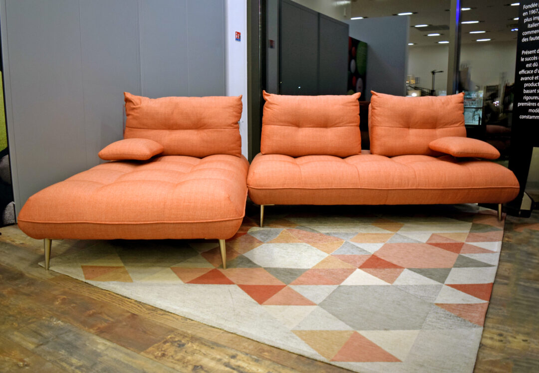 Accetto - Canapé d'angle Banquette et Chaise Longue