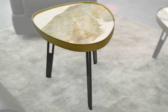 Table Basse + Bout de Canapé céramique marbre – Image 4