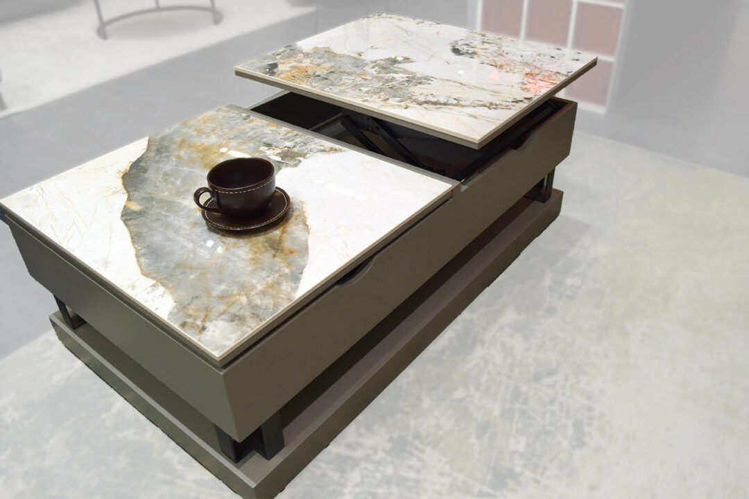 Table basse céramique bois 2 plateaux amovibles – Image 5
