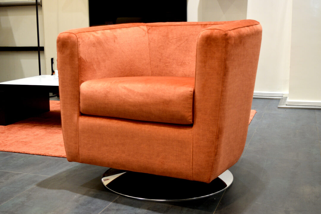 Dothe - Fauteuil Cabriolet velours Pivotant (360°)