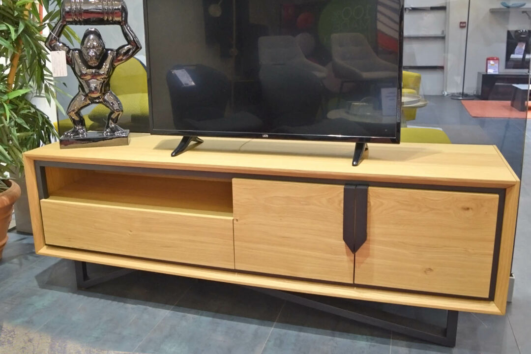 Flor - Meuble TV bois massif placage