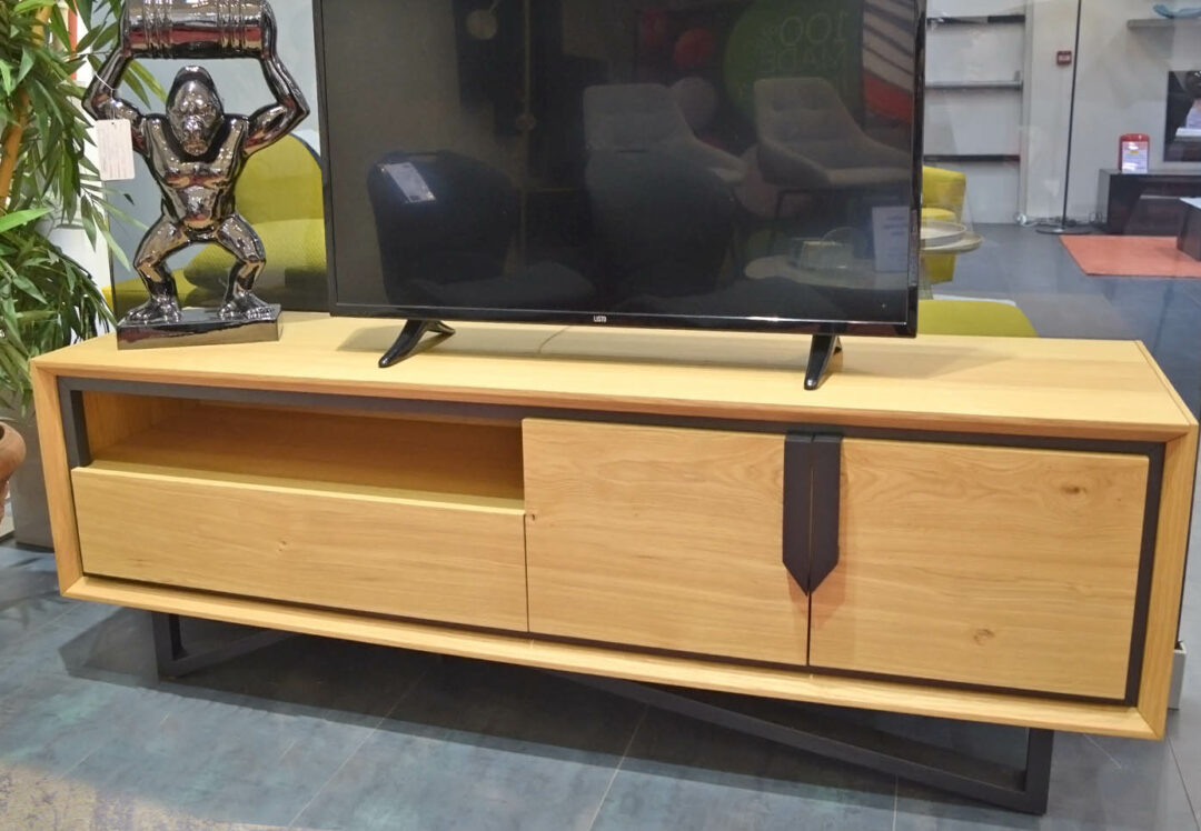 Flor - Meuble TV bois massif placage