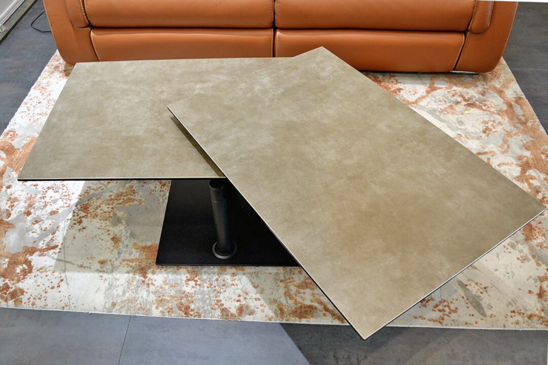 Table Basse céramique Doubles Plateaux Pivotants (360°)
