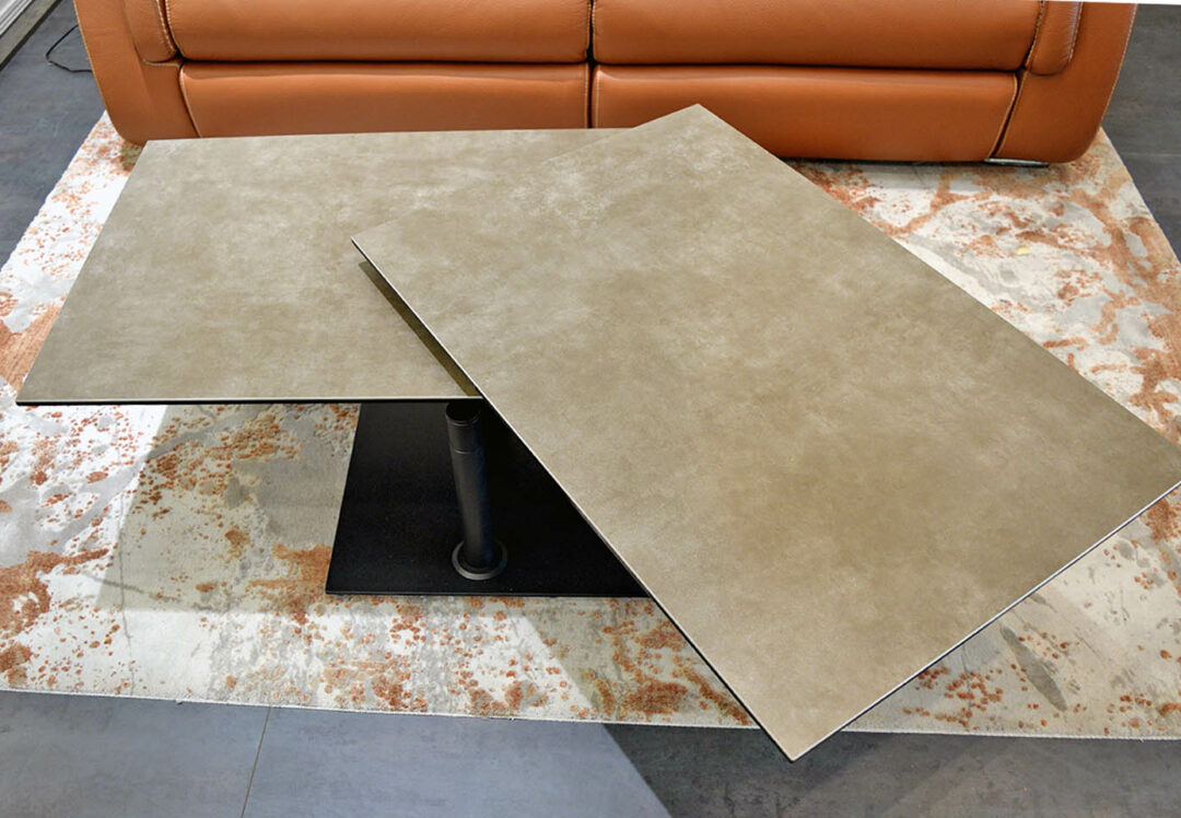 Table Basse céramique Doubles Plateaux Pivotants (360°)
