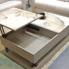Table basse céramique bois 2 plateaux amovibles