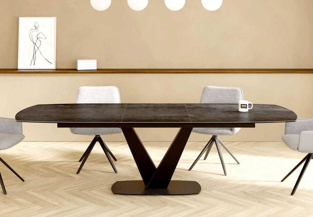 Lumbia - Table de repas céramique extensible