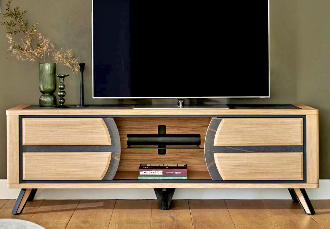 Gaemo - Meuble TV HIFI 2 PORTES