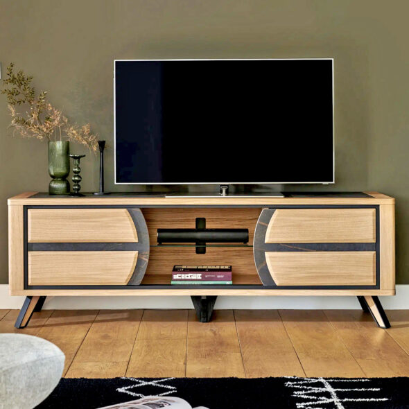 Gaemo - Meuble TV HIFI 2 PORTES
