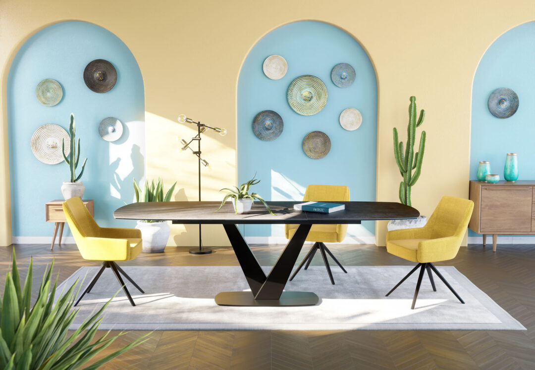 Lumbia - Table de repas céramique extensible