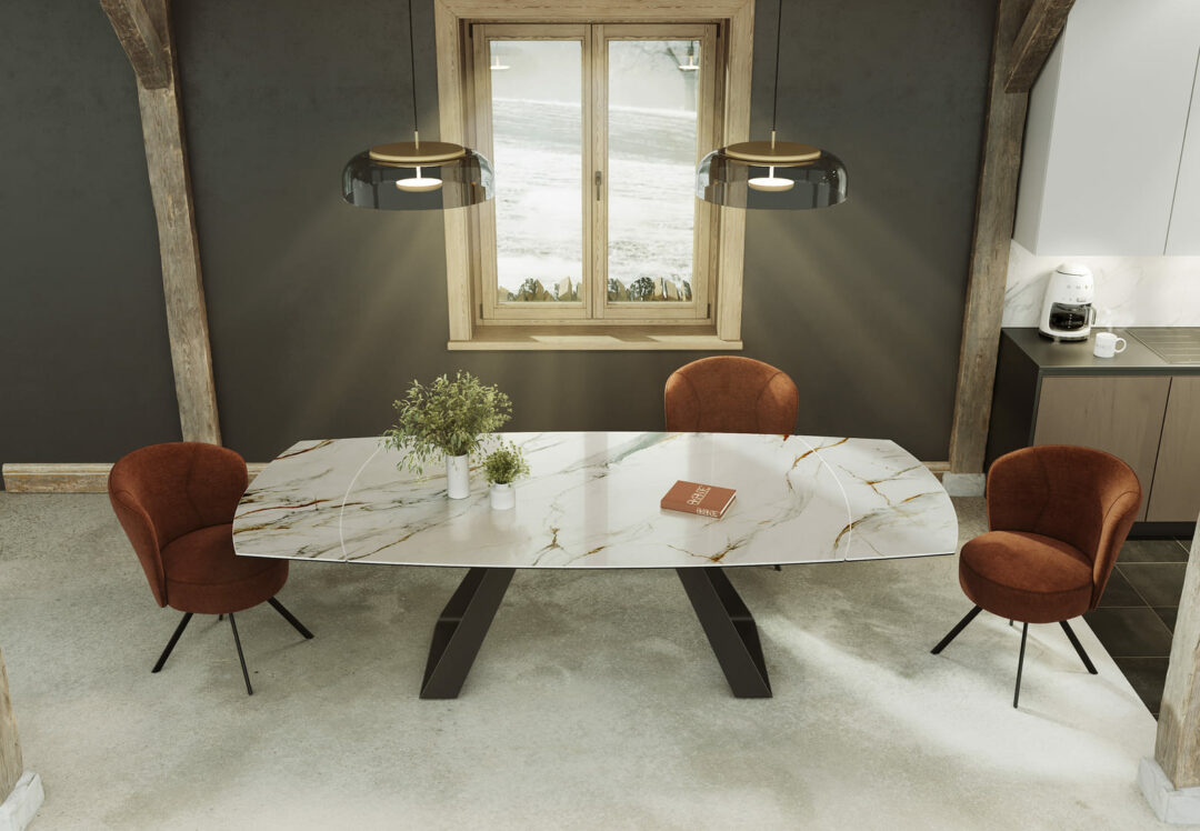 Migan - Table de repas céramique extensible