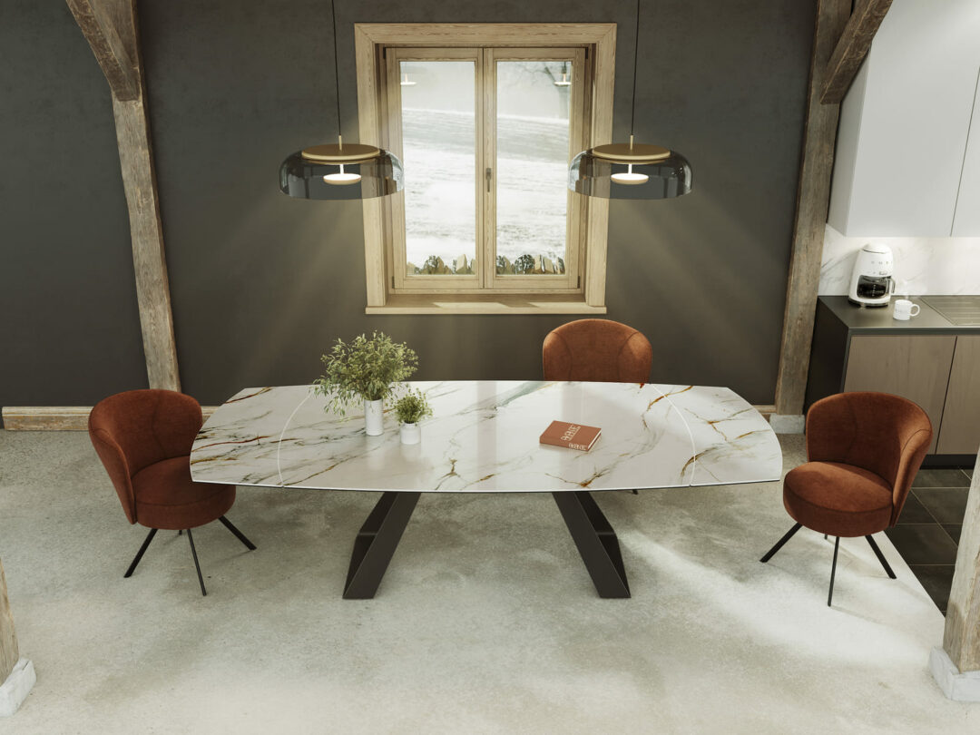 Migan - Table de repas céramique extensible