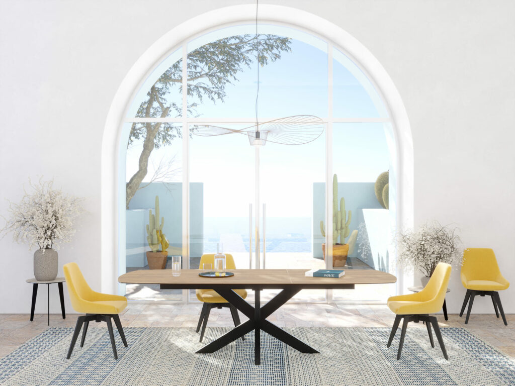 Asti - Table de repas céramique extensible