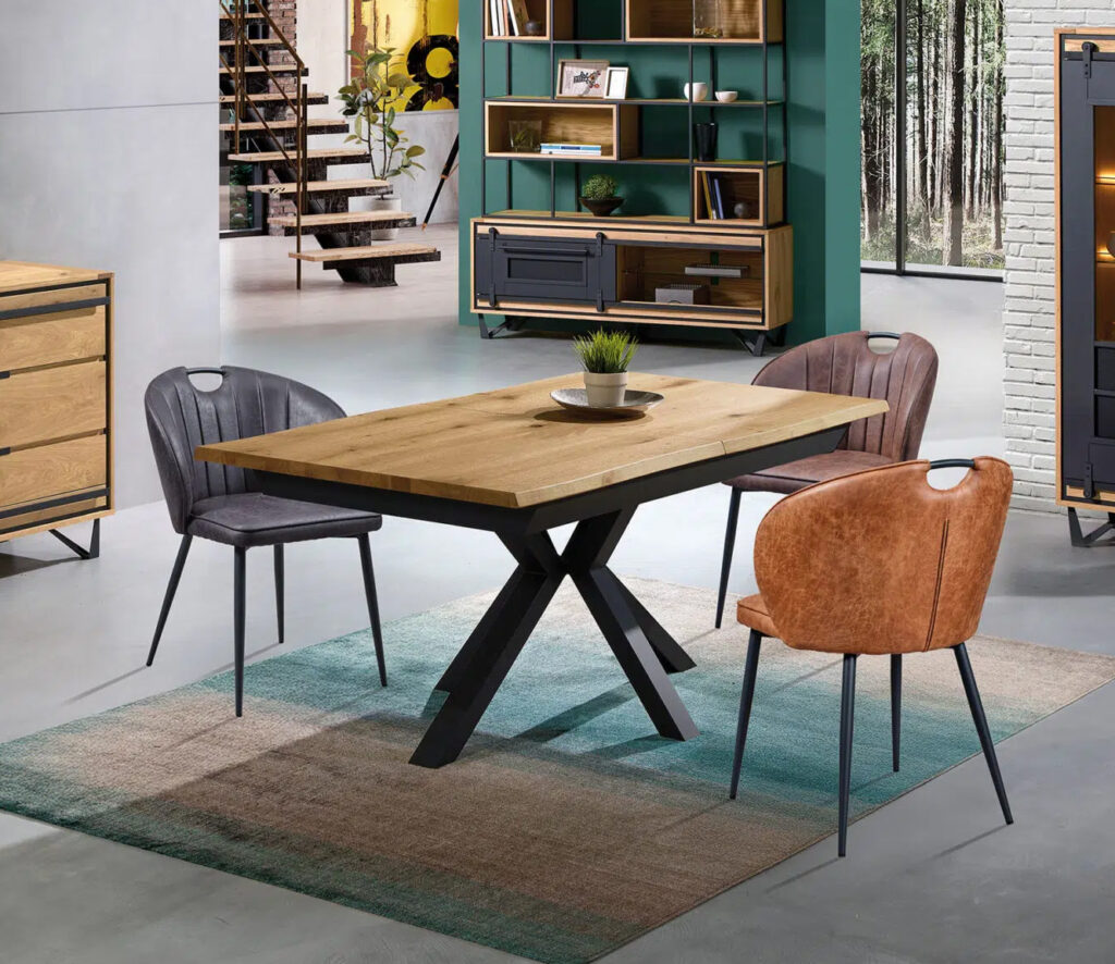 Messina - Table de repas bois extensible