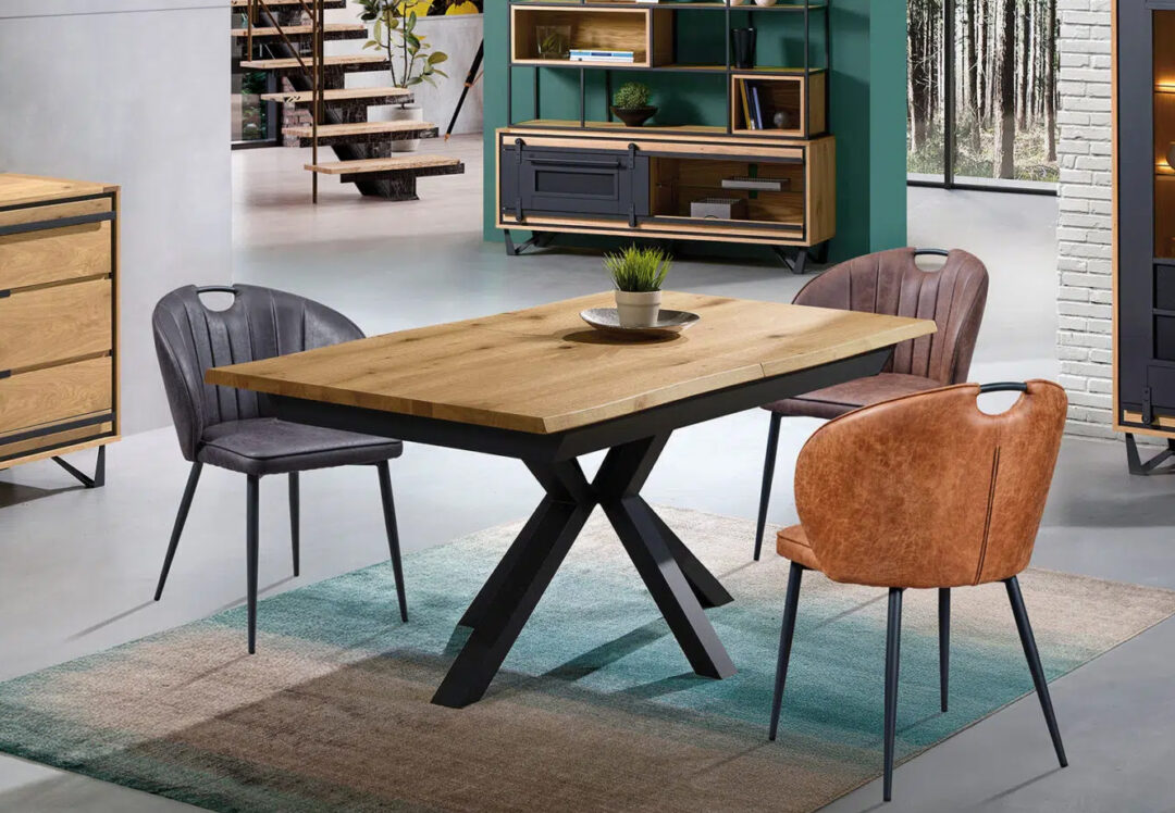 Messina - Table de repas bois extensible