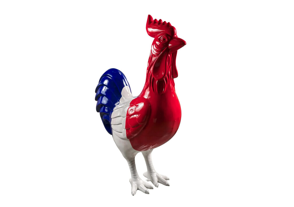 Coq Tricolore - En résine multicolore