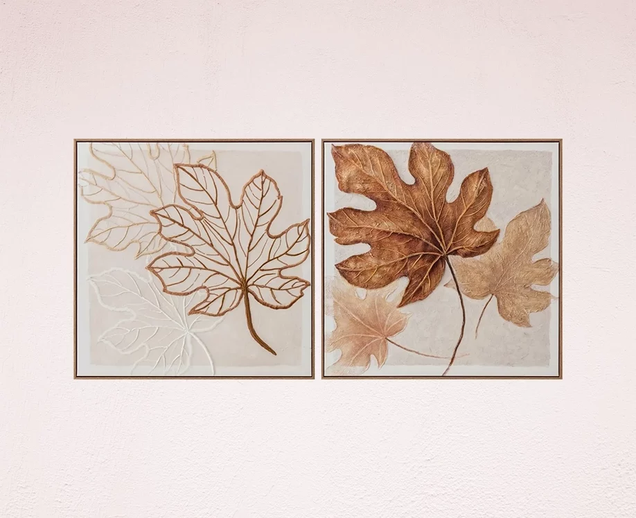 Geuilles d'Automme - Set de deux tableaux