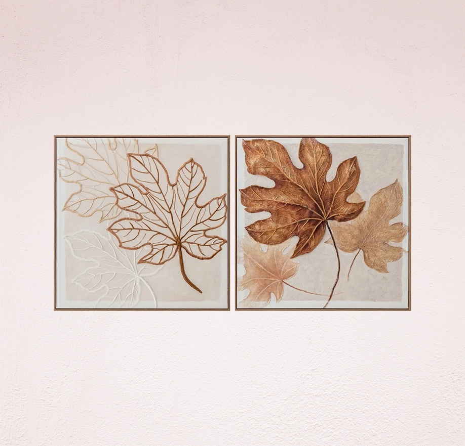 Geuilles d'Automme - Set de deux tableaux