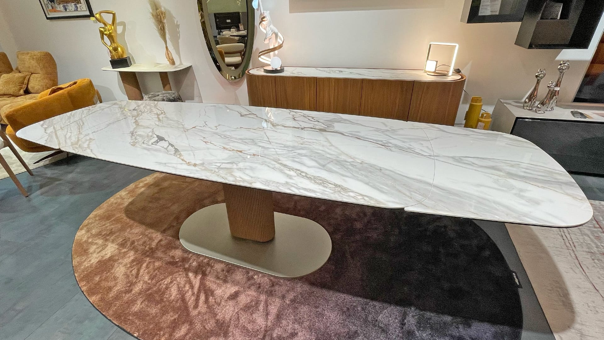 Cameo et Lake - Table de repas extensible et Buffet